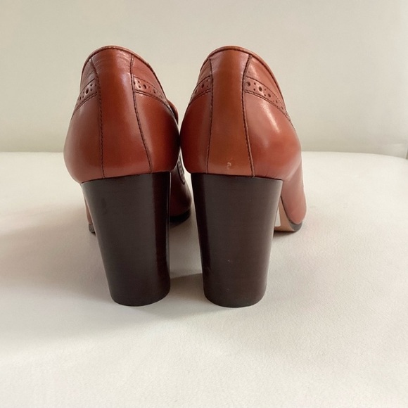 Celine Leather Brown Peep Toe Pump 80 SZ 6/36 - Picture 11 of 12
